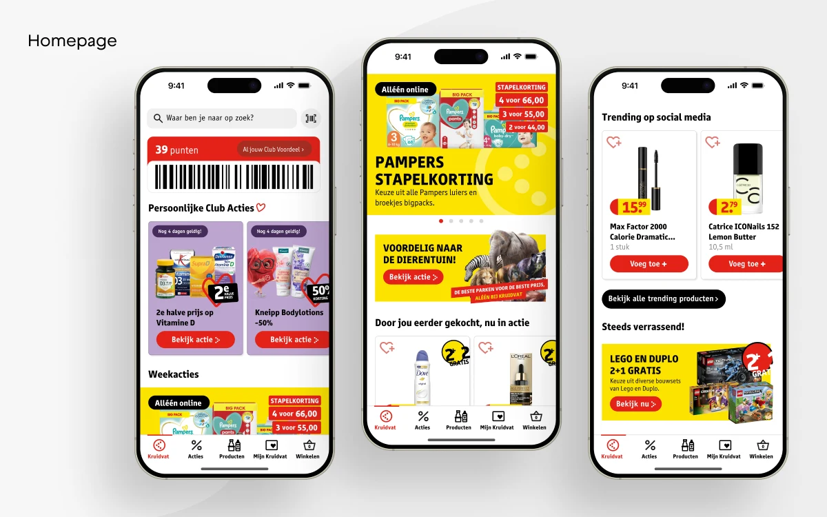 Kruidvat — Loyalty and e-commerce app for a Benelux retail leader